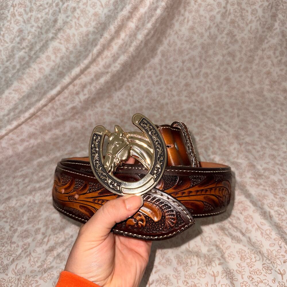 Western Belt with Belt Buckle